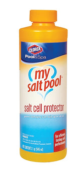 Clorox POOL & Spa My Salt Pool 80032CLX Salt Cell Protector, 32 oz Bottle, Liquid, Light Yellow